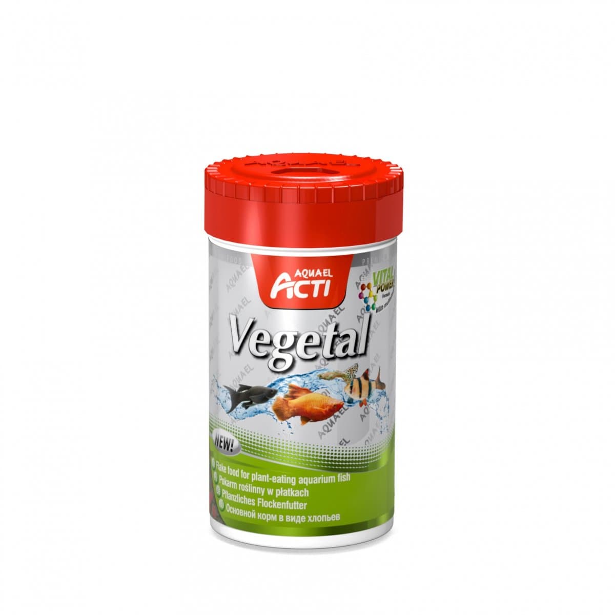 Aquael Acti Vegetal Platki - Pokarm Roślinny 100Ml