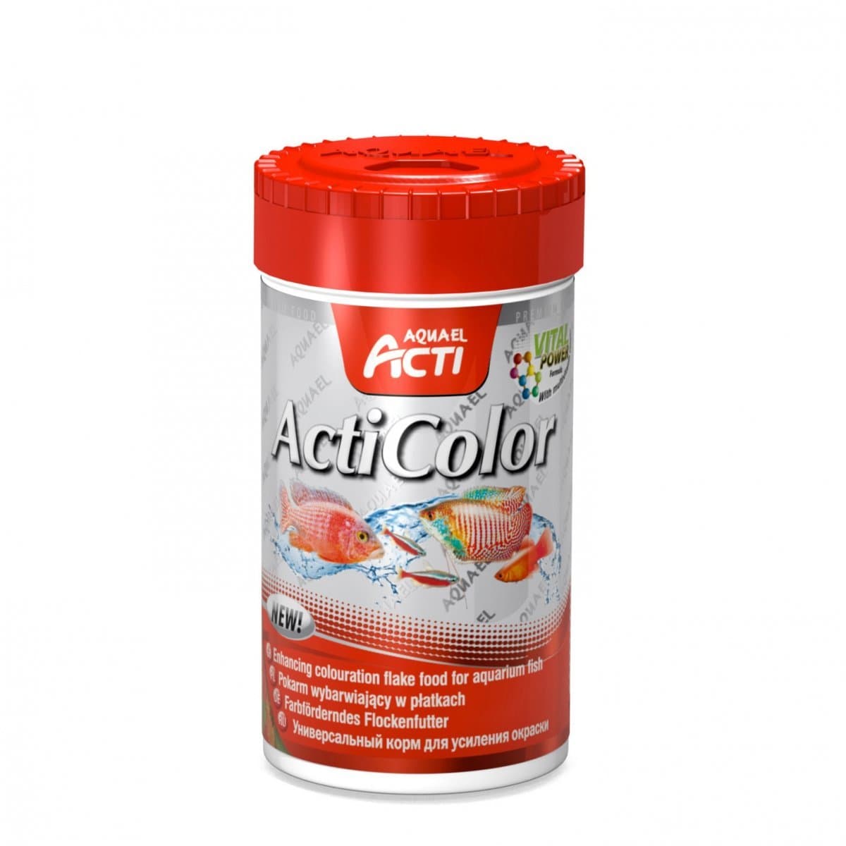 Aquael Acti Color Platki - Wybarwiający 250Ml