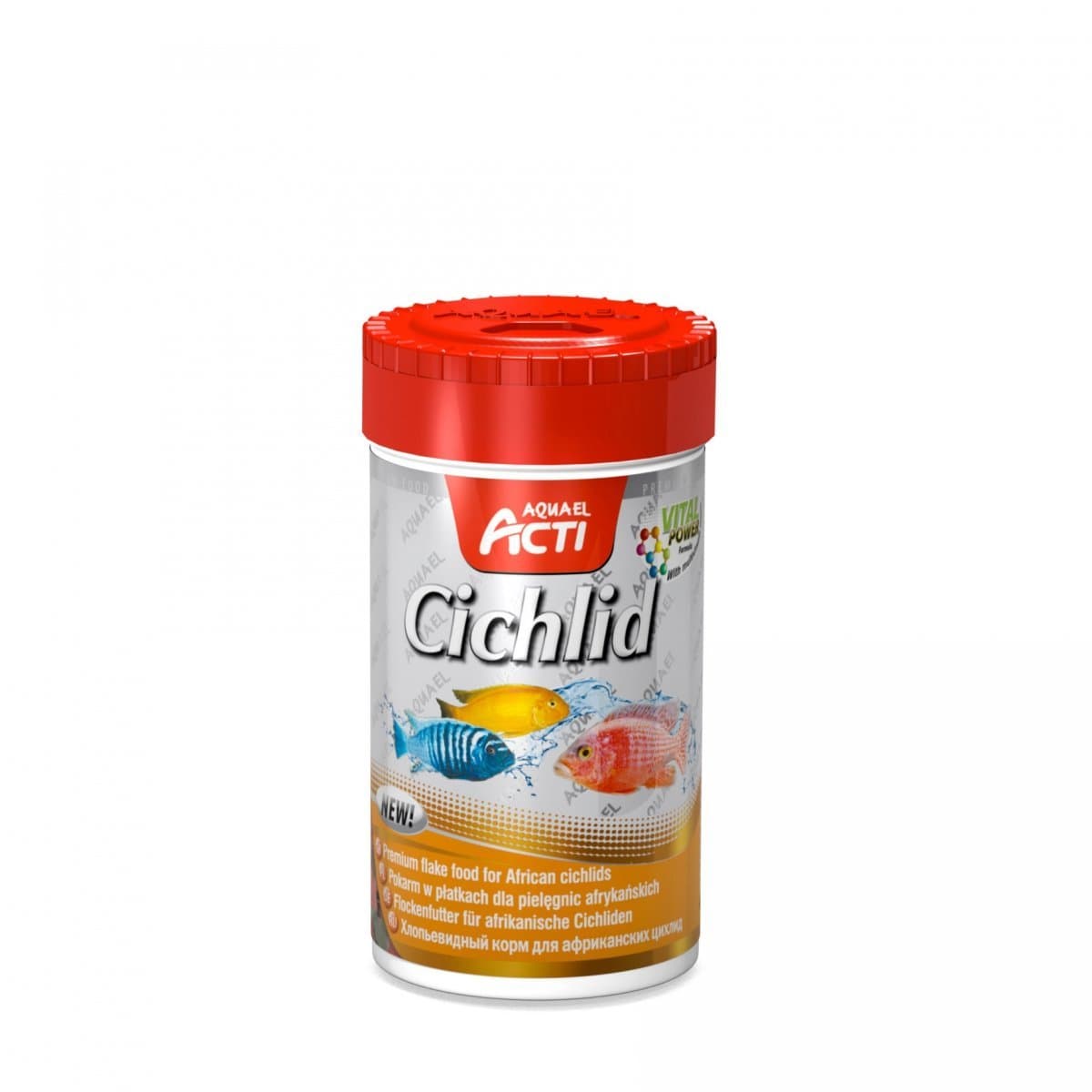 Aquael Acti Cichlid 250Ml Płatki Dla Pielęgnic, Pyszczaków